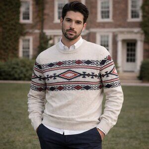 NWT Frye & Co Mens Sweater Large Long Sleeve Pullover